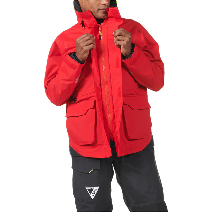 2024 Musto Mens BR1 Channel Sailing Jacket & Trouser Combi Set 82399B - True Red / Black